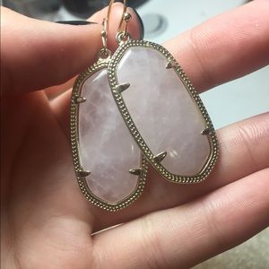 Kendra Scott rose quart earrings